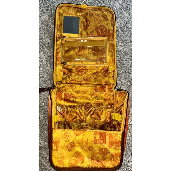 Samantha Brown Set Yellow Croc Spinner‎ Wheeled Luggage & Orange Toiletry Bag - Picture 15 of 16